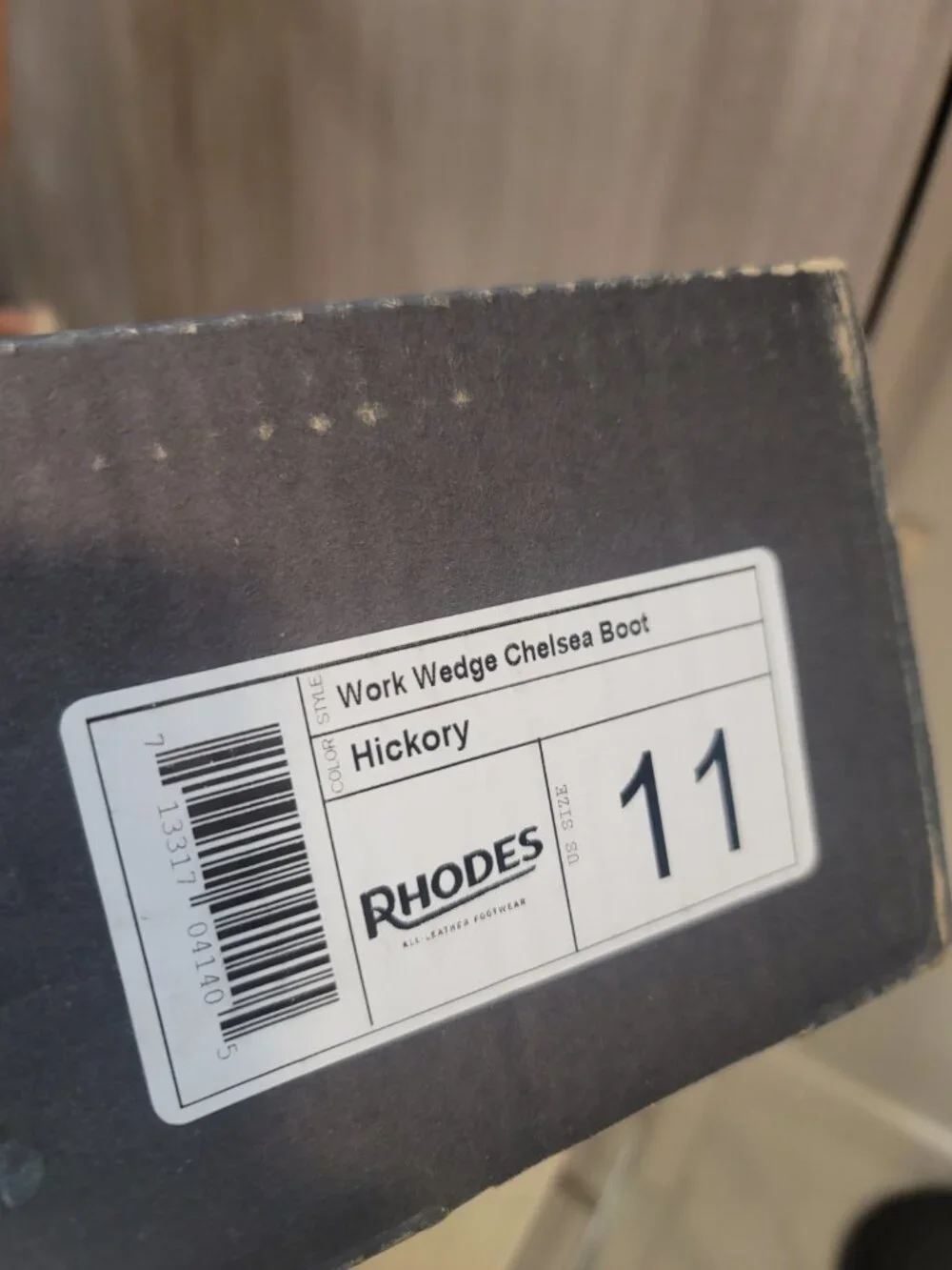 Rhodes Footwear Men’s Work Wedge Chelsea Boot Crepe Sole Size 11 New NIB Brown